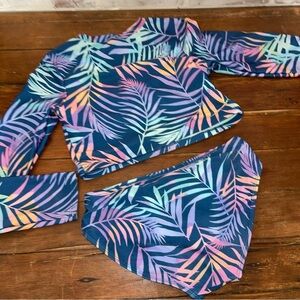 Art Class Blue and Pink Rashguard Swim Set